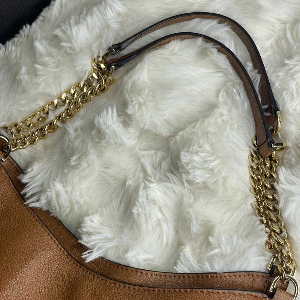 Michael Kors Caramel Shoulder Bag with Gold Chains - Picture 14 of 15